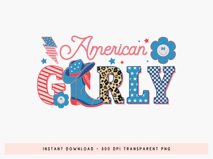 American Girly, 4th of July Sublimation