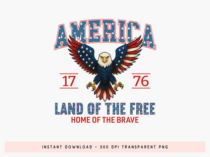 American Land of the Free, Fourth of July Sublimation