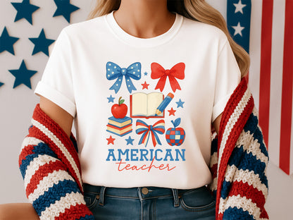 American Teacher, 4th of July Sublimation PNG
