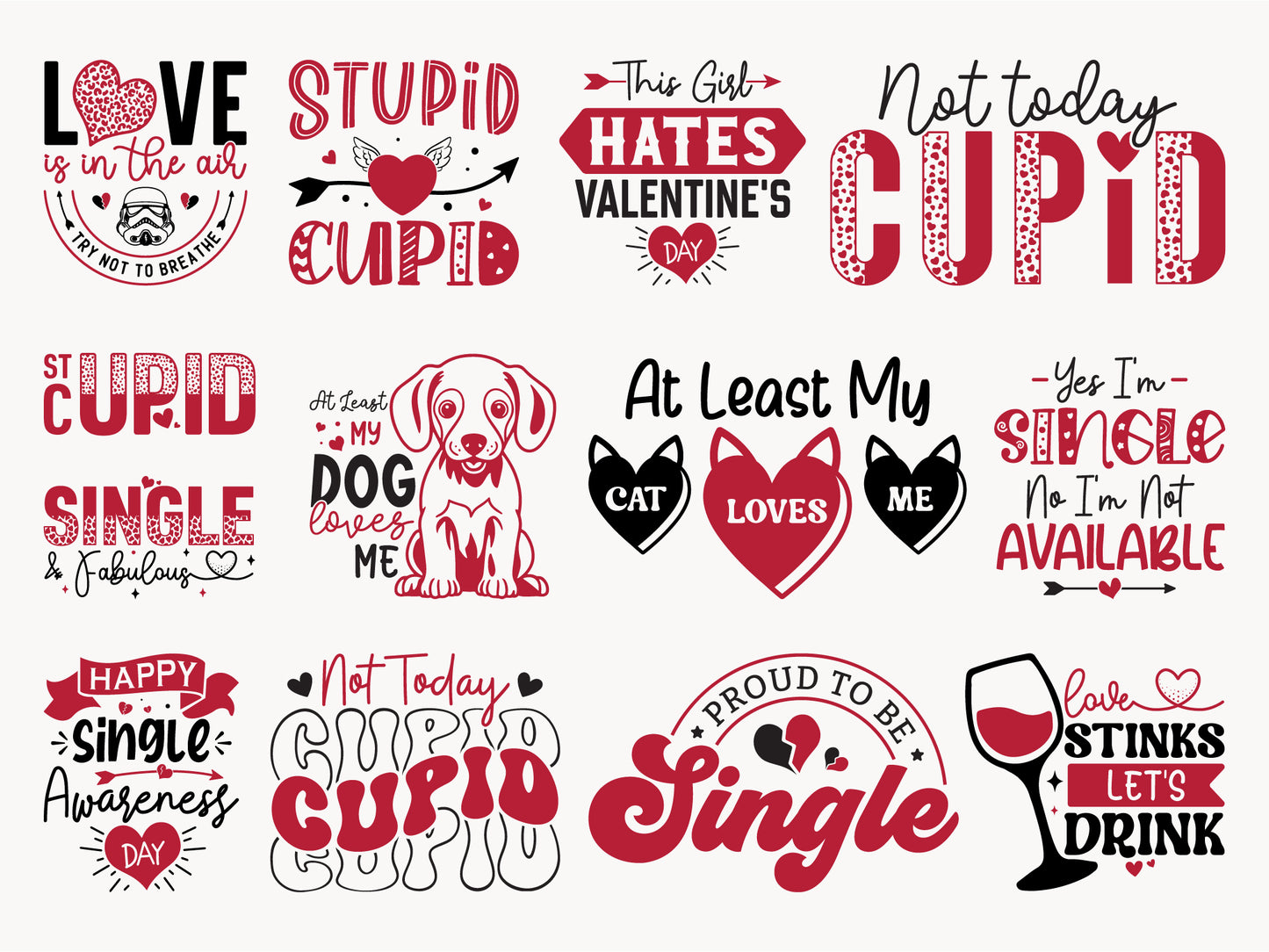 Anti Valentine's Day SVG Bundle