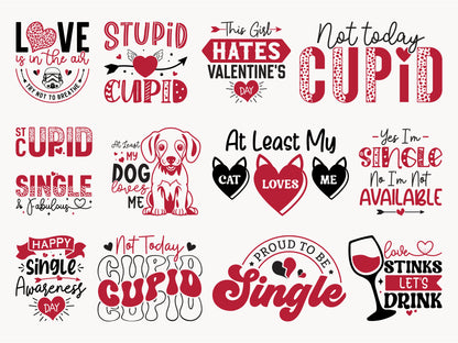 Anti Valentine's Day SVG Bundle