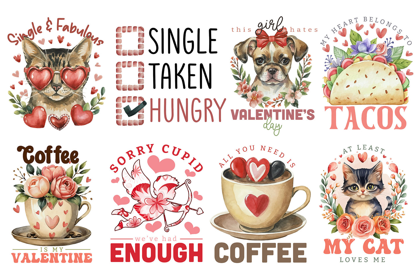 Anti Valentine's Day Sublimation PNG Bundle