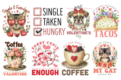 Anti Valentine's Day Sublimation PNG Bundle