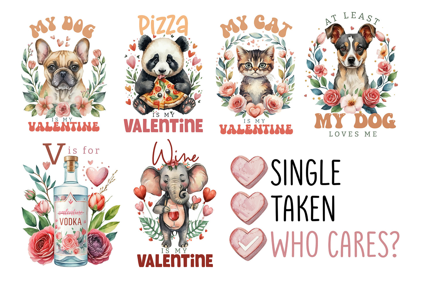 Anti Valentine's Day Sublimation PNG Bundle