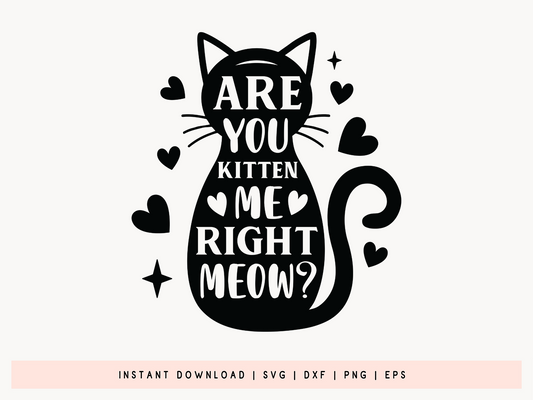 Are You Kitten Me Right Meow, Cute Cat SVG
