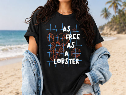 As Free As a Lobster, Coastal Summer PNG