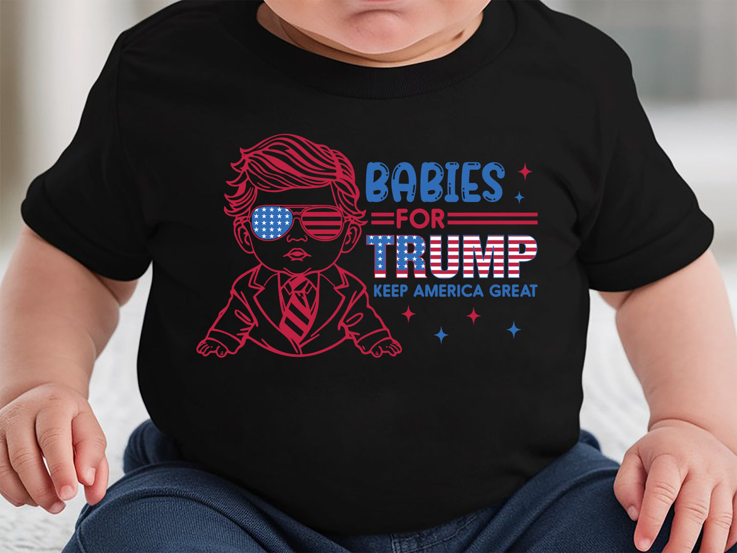 Babies for Trump Keep America Great Sublimation Design