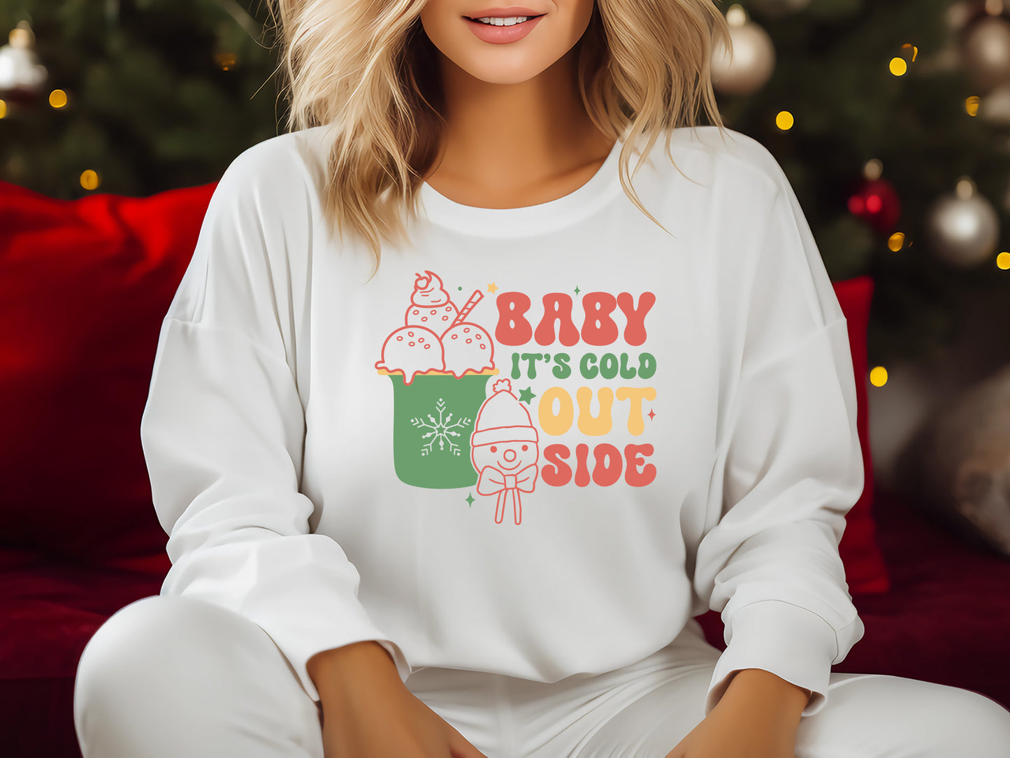 Baby It's Cold Outside - Retro Christmas SVG Design