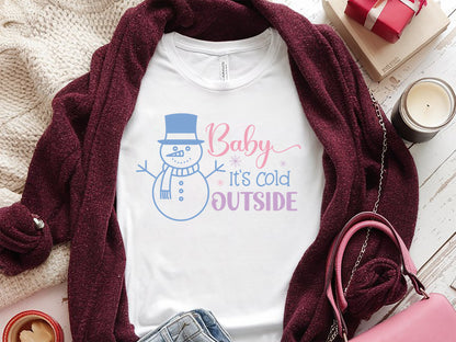 Baby It's Cold Outside - Snowman SVG