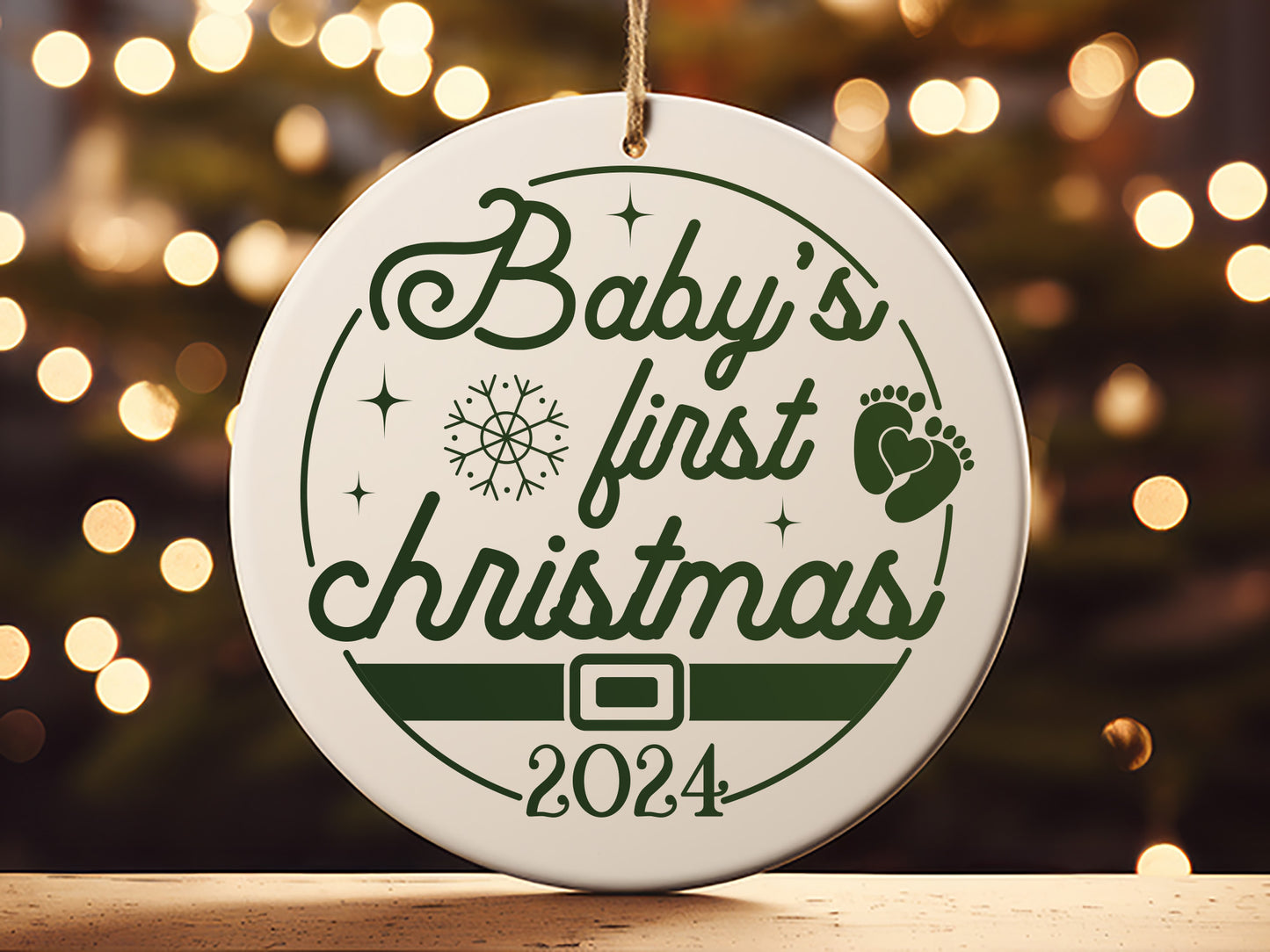 Baby's First Christmas Ornament 2024 SVG File