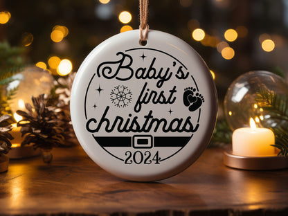 Baby's First Christmas Ornament 2024 SVG File