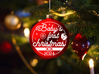 Baby's First Christmas Ornament 2024 SVG File