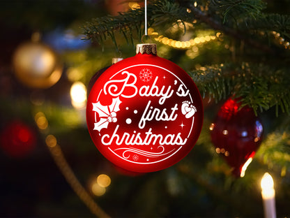 Baby's First Christmas Ornament SVG Design