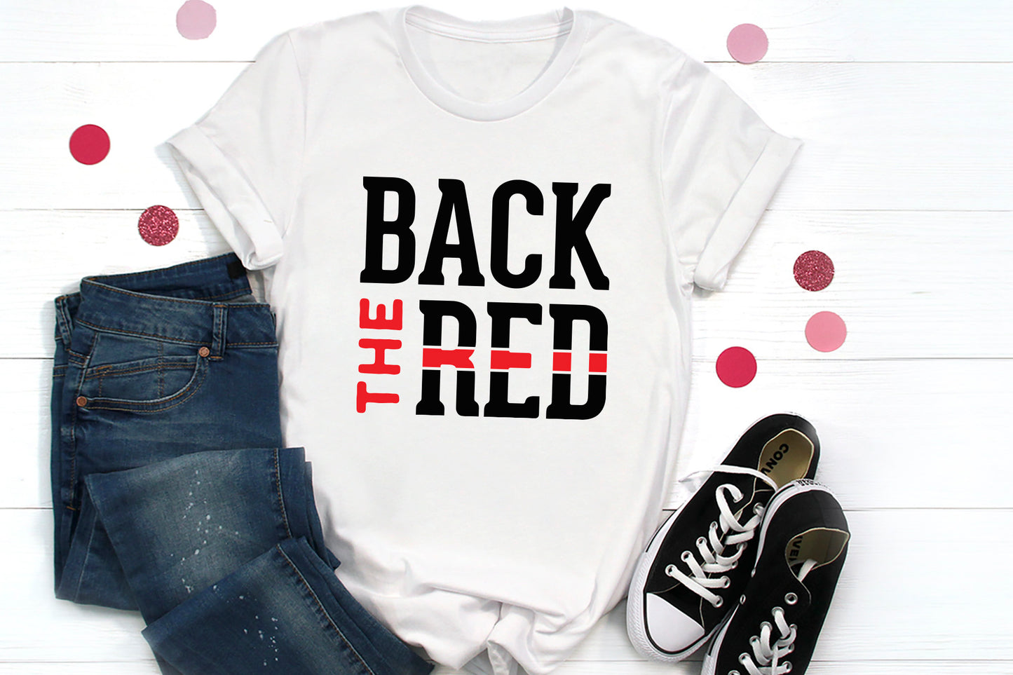 Back the Red, Firefighter SVG Cut File