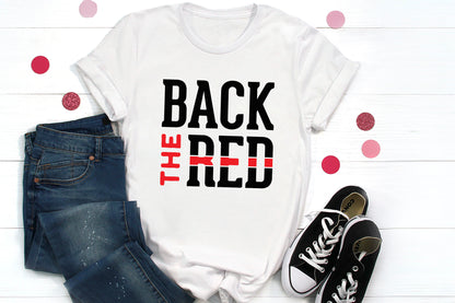 Back the Red, Firefighter SVG Cut File