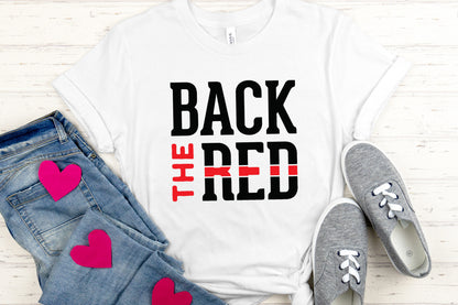 Back the Red, Firefighter SVG Cut File