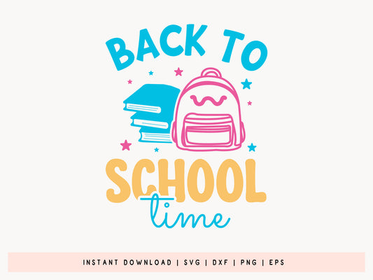 Back to School Time Cut File SVG