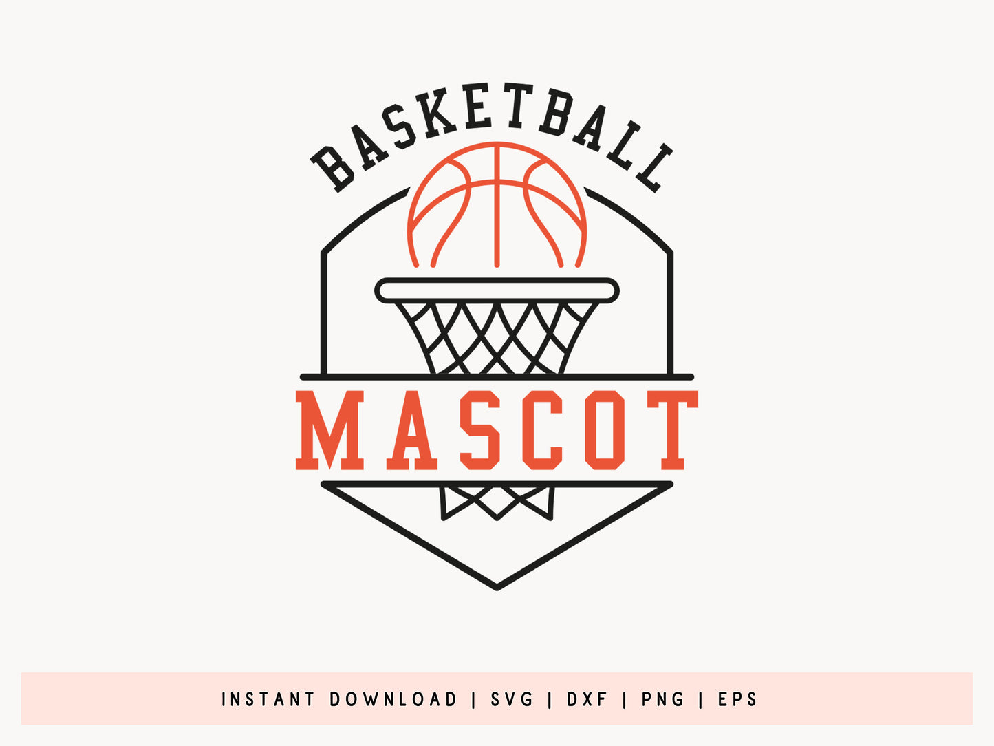 Basketball Mascot SVG Vector