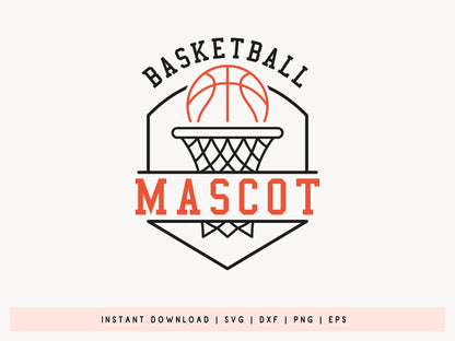 Basketball Mascot SVG Vector