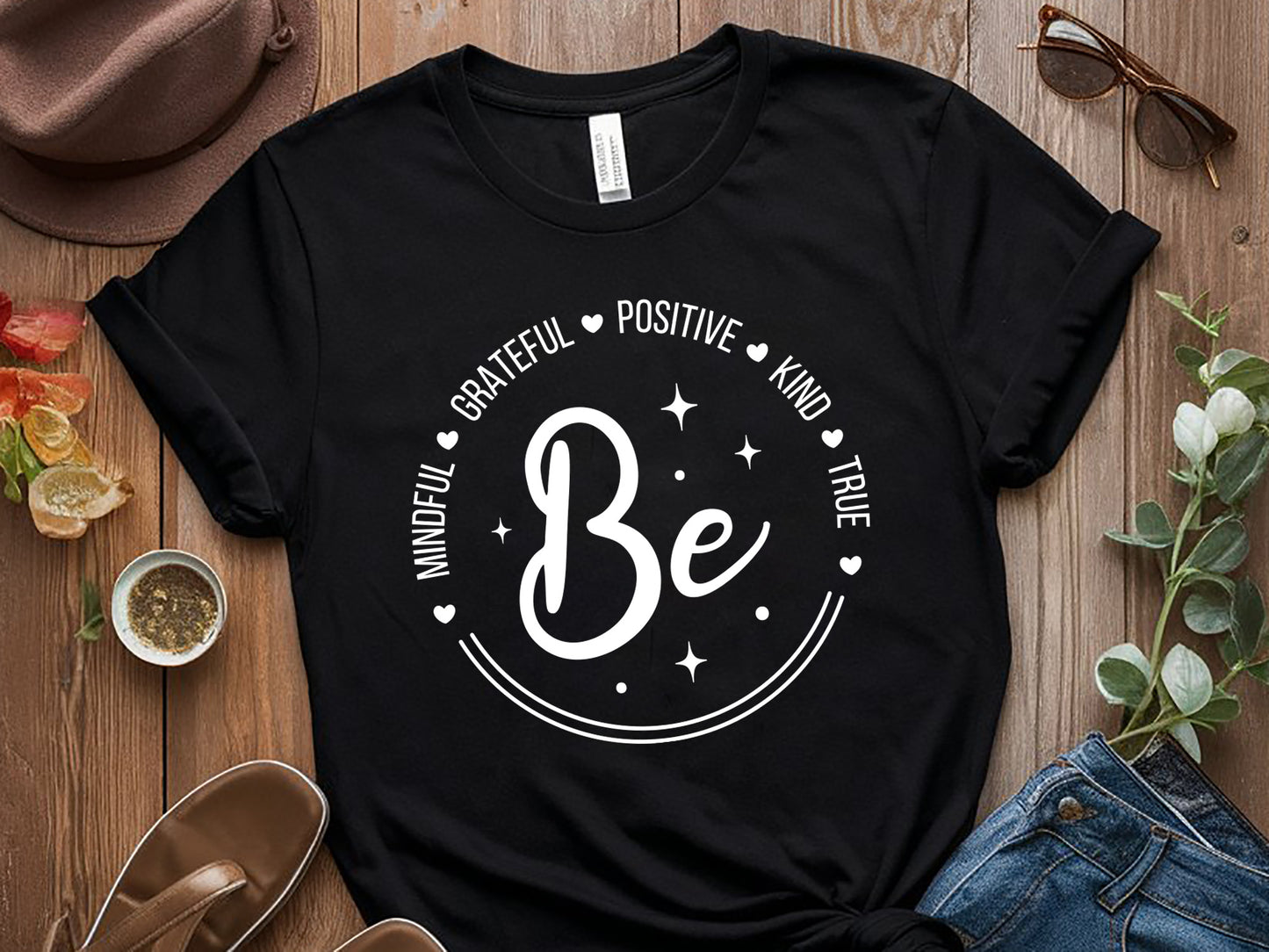 Be Mindful Grateful Positive Kind, Motivational SVG