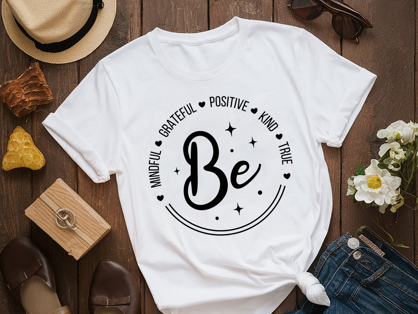 Be Mindful Grateful Positive Kind, Motivational SVG