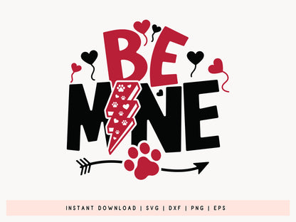 Be Mine - Valentine Cat SVG Cut File