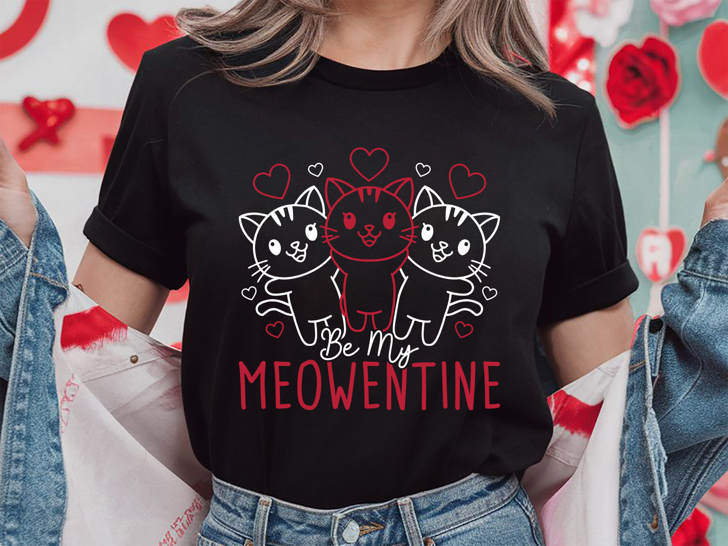 Be My Meowentine - Cat Valentine SVG Cutting File