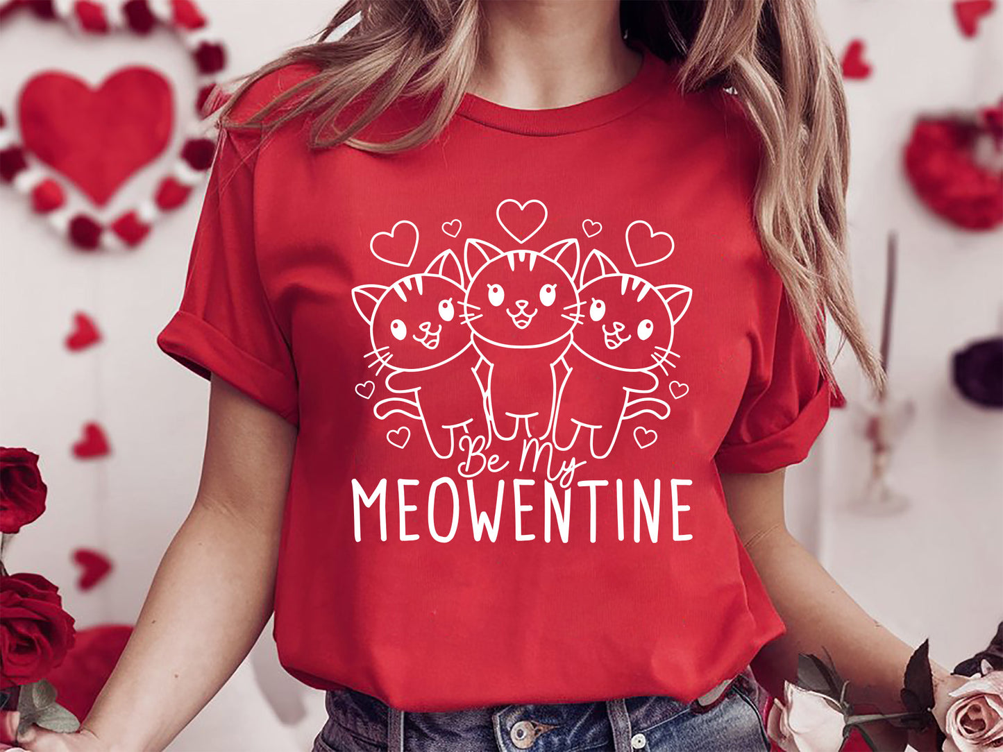 Be My Meowentine - Cat Valentine SVG Cutting File