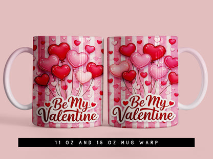 Be My Valentine Mug Wrap PNG Sublimation
