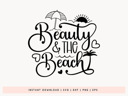 Beauty And The Beach SVG File
