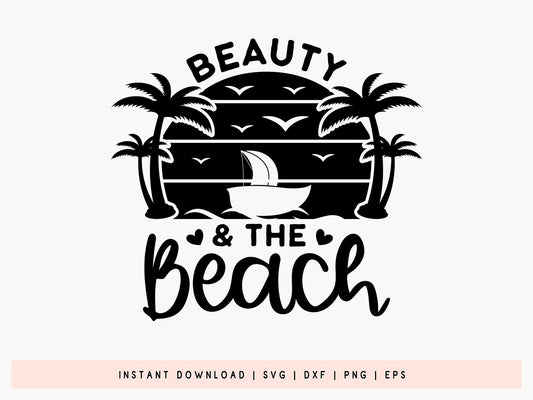 Beauty & the Beach SVG Cut File