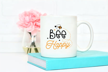Bee Happy SVG Cut File