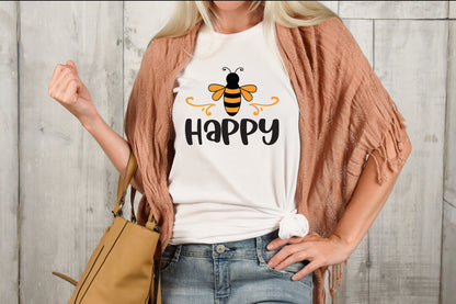 Bee Happy SVG Cut File
