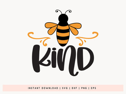 Bee Kind SVG Black and White
