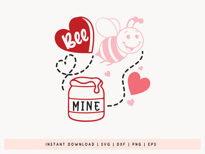 Bee Mine - Kids Valentine SVG