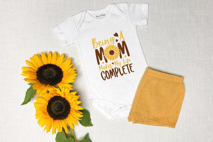 Being a Mom Makes My Life Complete, Sunflower SVG
