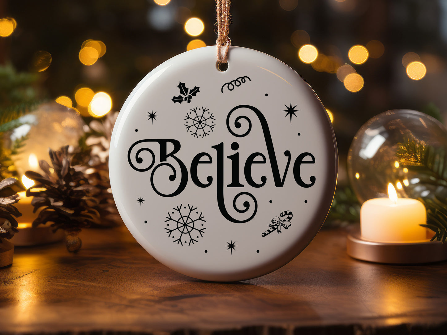 Believe - Funny Christmas Ornament SVG