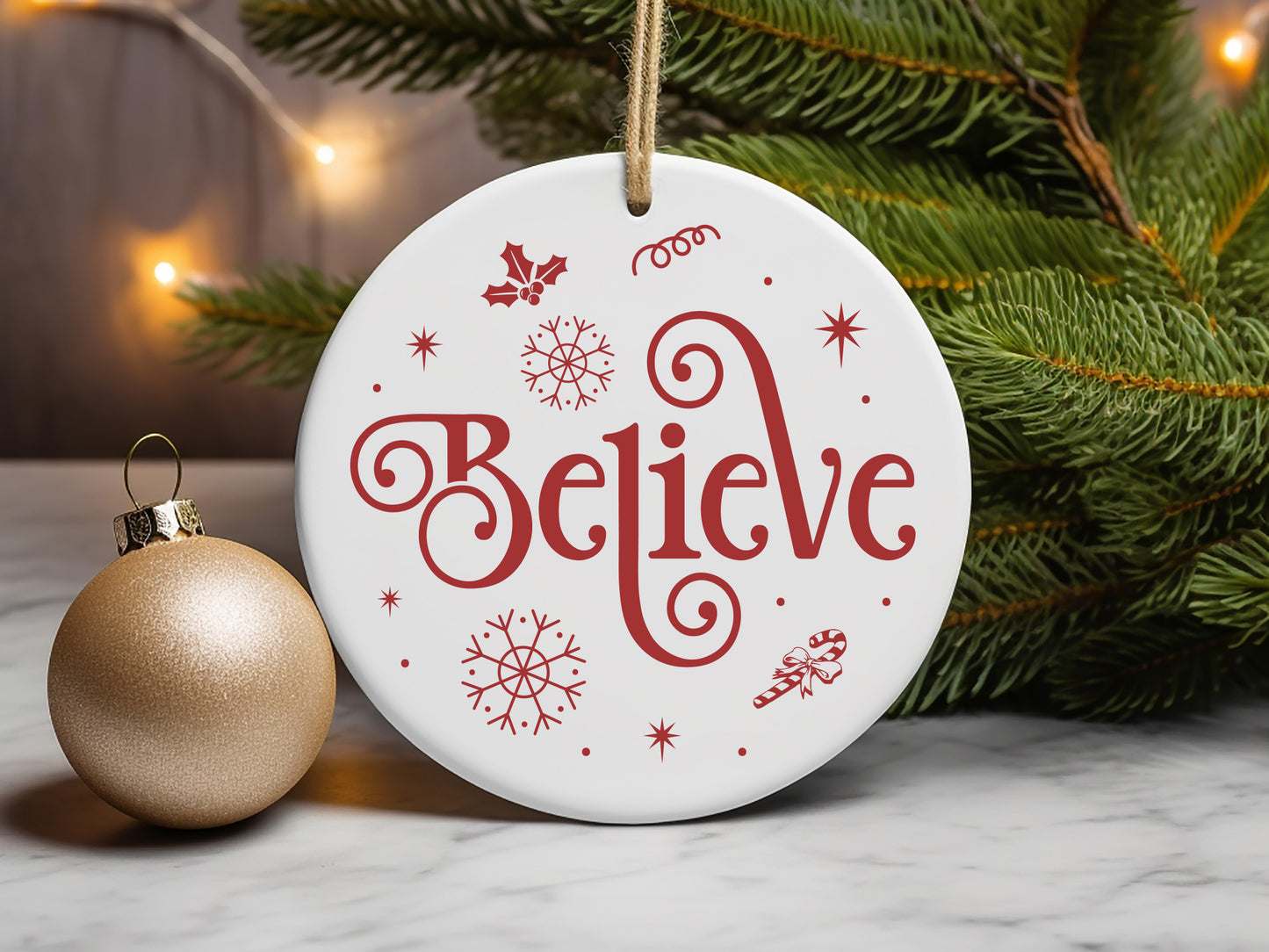 Believe - Funny Christmas Ornament SVG