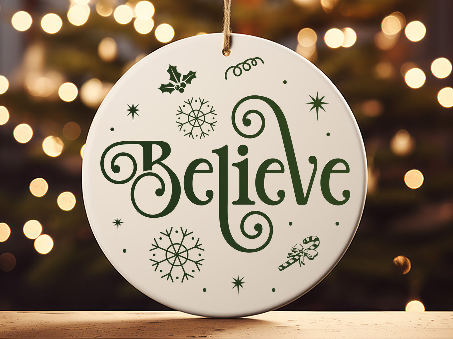 Believe - Funny Christmas Ornament SVG