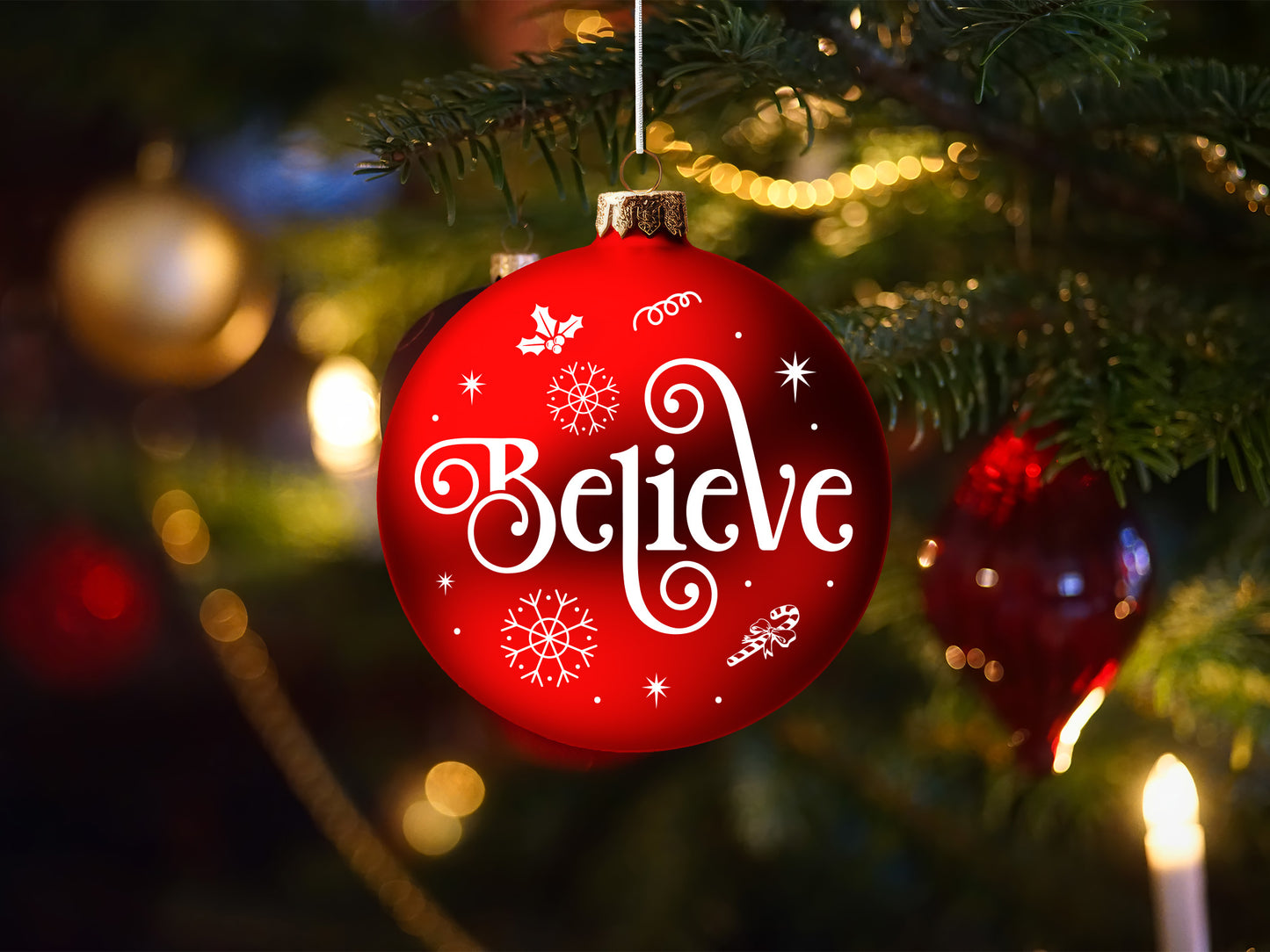 Believe - Funny Christmas Ornament SVG