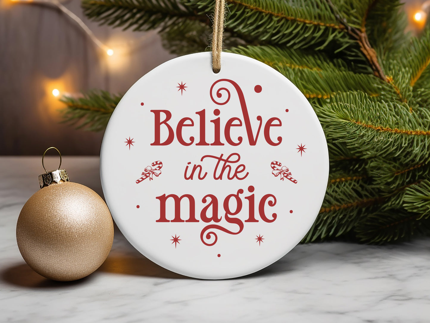 Believe in the Magic - Unique Christmas Ornament SVG