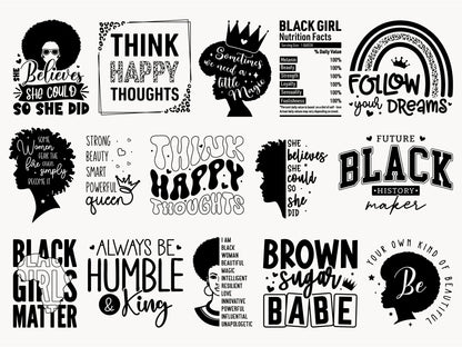 Black Girl Magic SVG Cut File Bundle