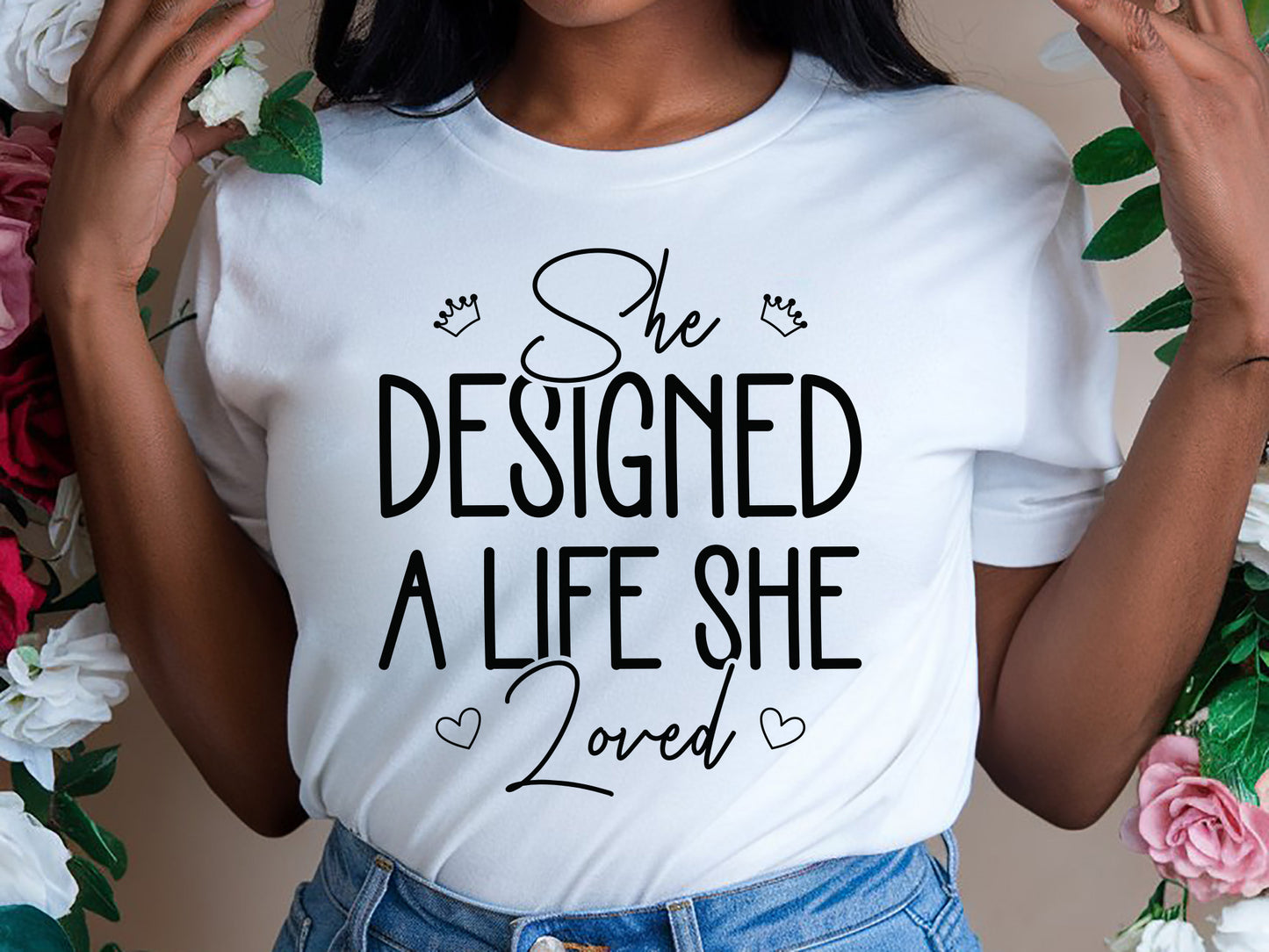 Black Girl SVG Cut File - She Designed A Life She Loved