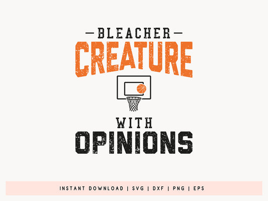 Bleacher Creature with Opinions, Basketball SVG