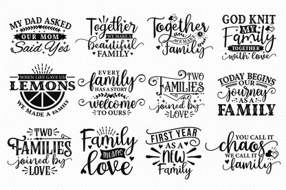 Blended and Step Family Quotes SVG Bundle