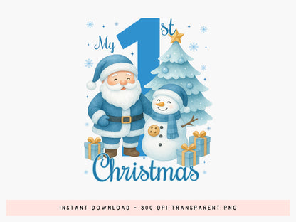 Bluey My 1st Christmas Snowman Sublimation