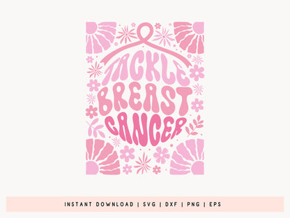 Boho Flower Tackle Breast Cancer SVG