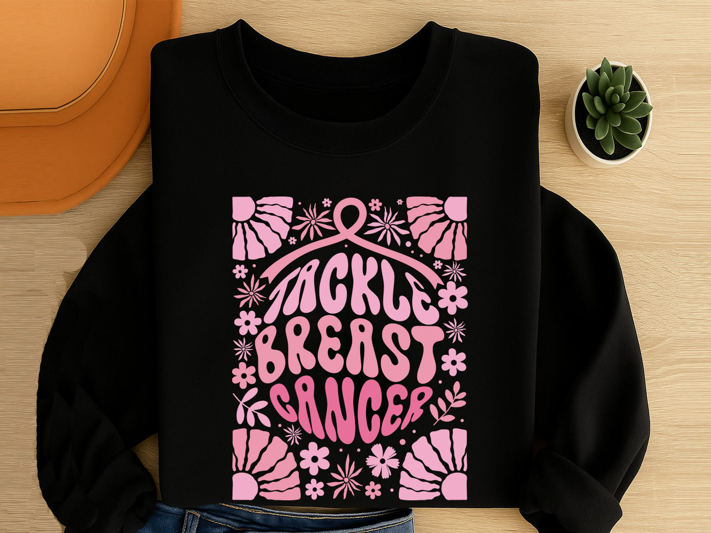 Boho Flower Tackle Breast Cancer SVG