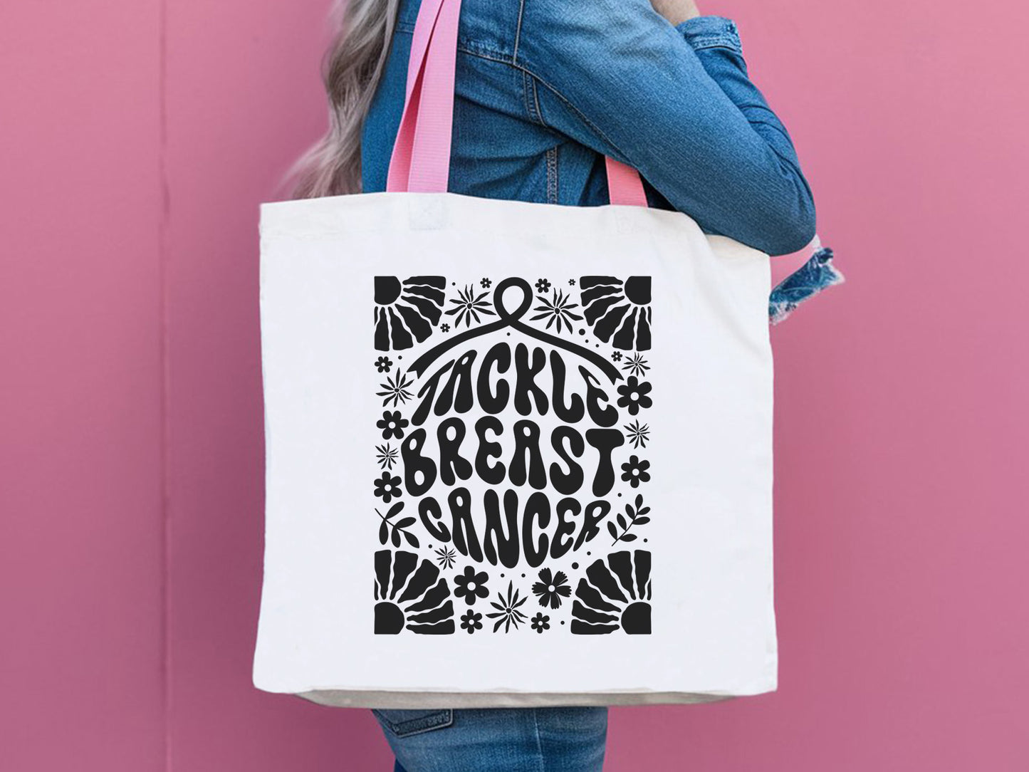 Boho Flower Tackle Breast Cancer SVG