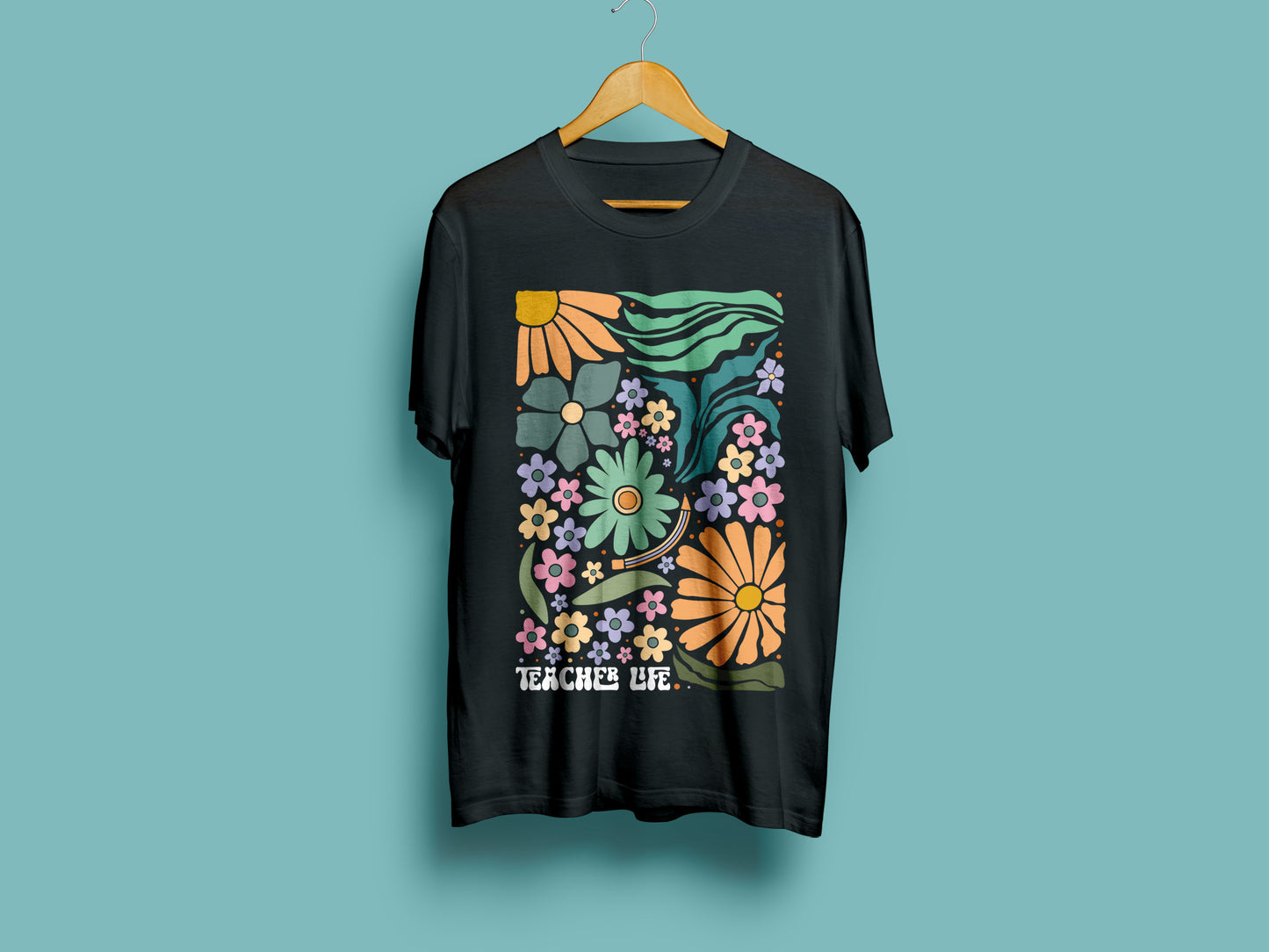 Boho Flower Teacher Life SVG Vector